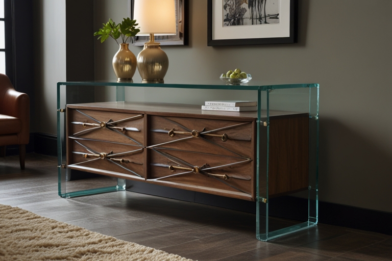 Glass Spindle Dresser