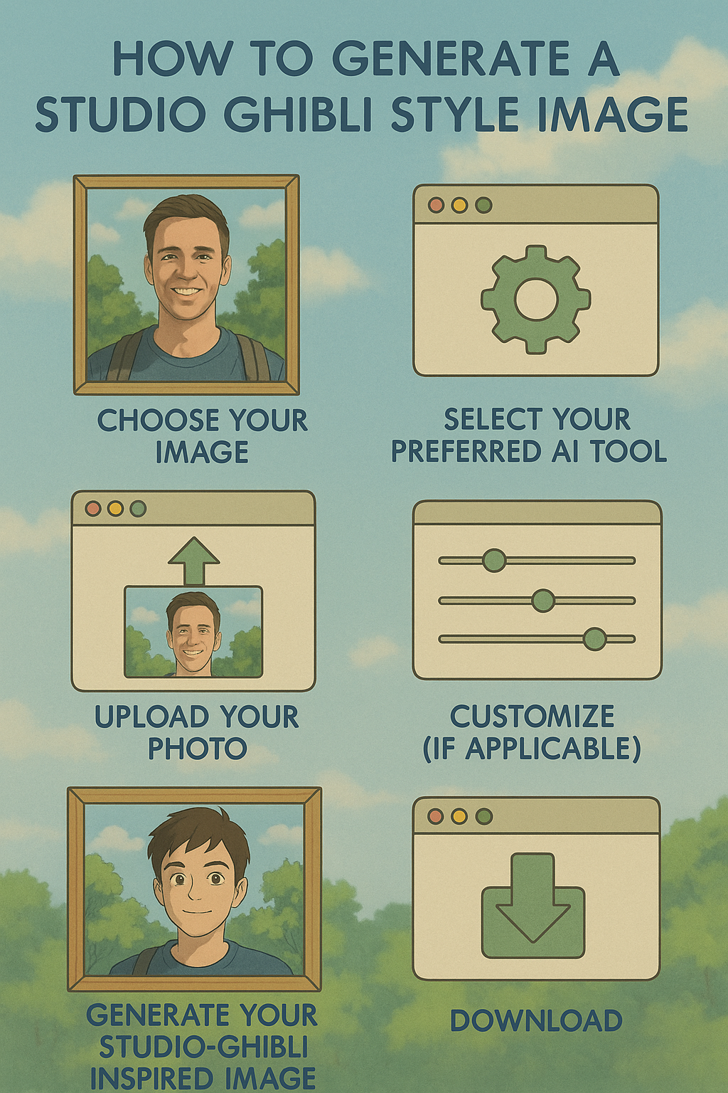 How to generate a Studio Ghibli image infographics
