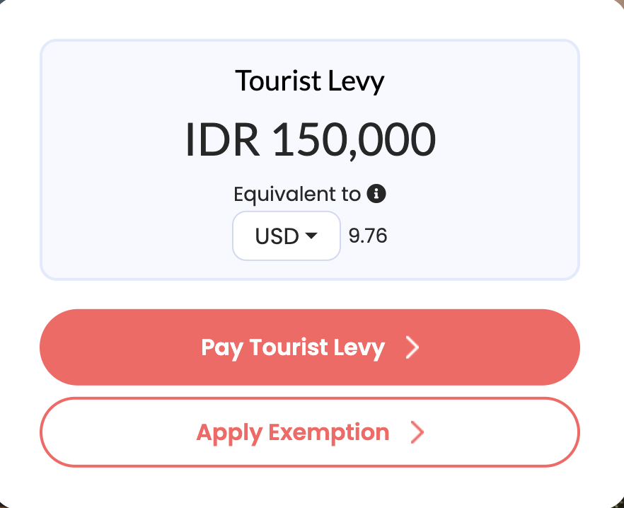 tourist visa in bali