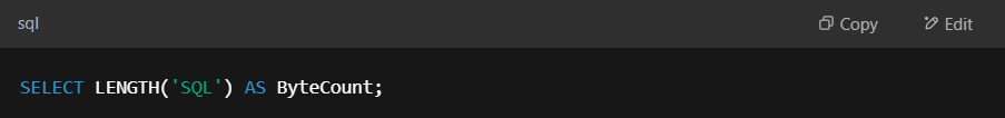 The LENGTH() function.