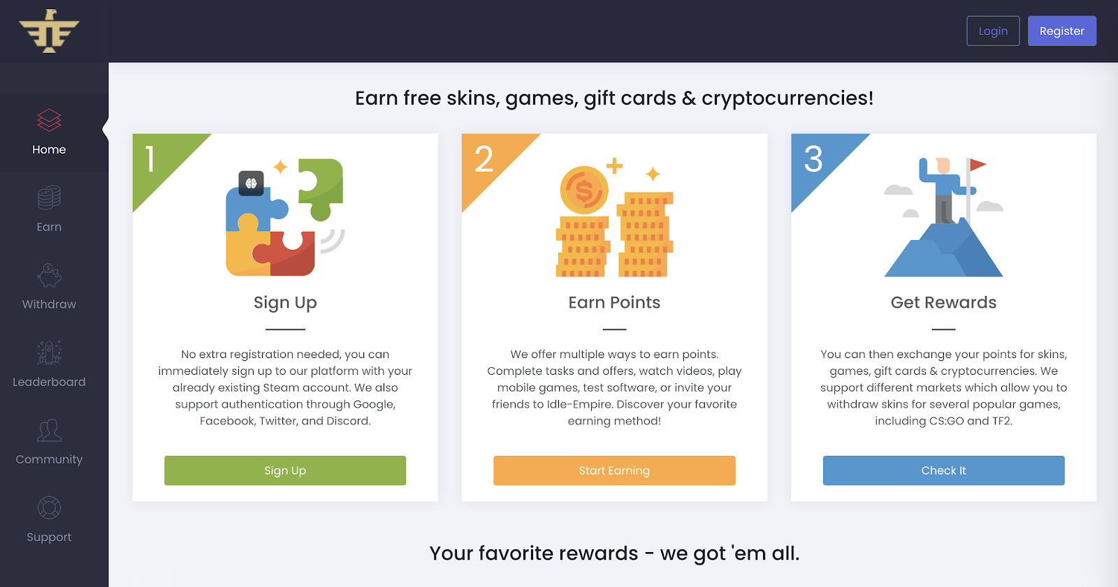 Earn Gift Cards