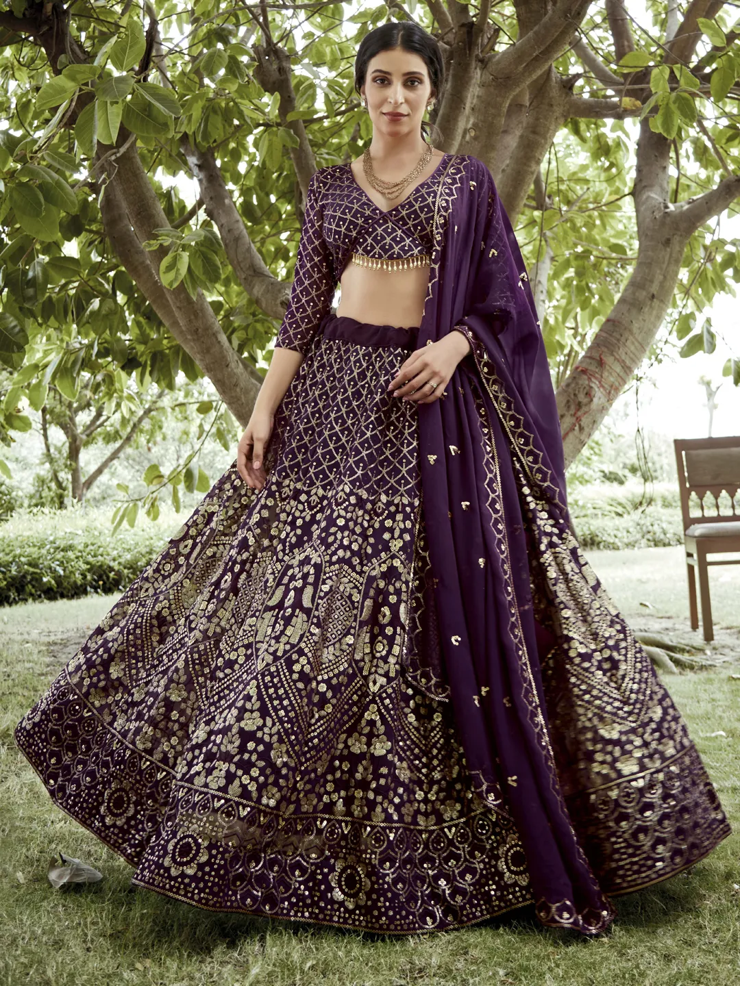 georgette-lehengas