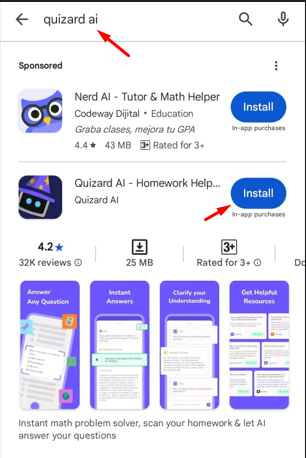Quizard AI app 