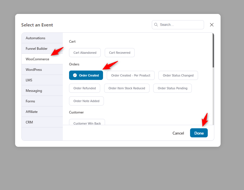 Order created in FunnelKit Automations