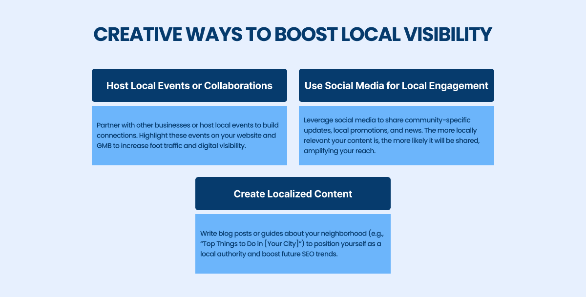 creative ways to boost local visibility