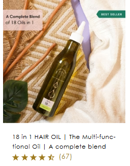 18 in 1 hair oil from The Earth Collective