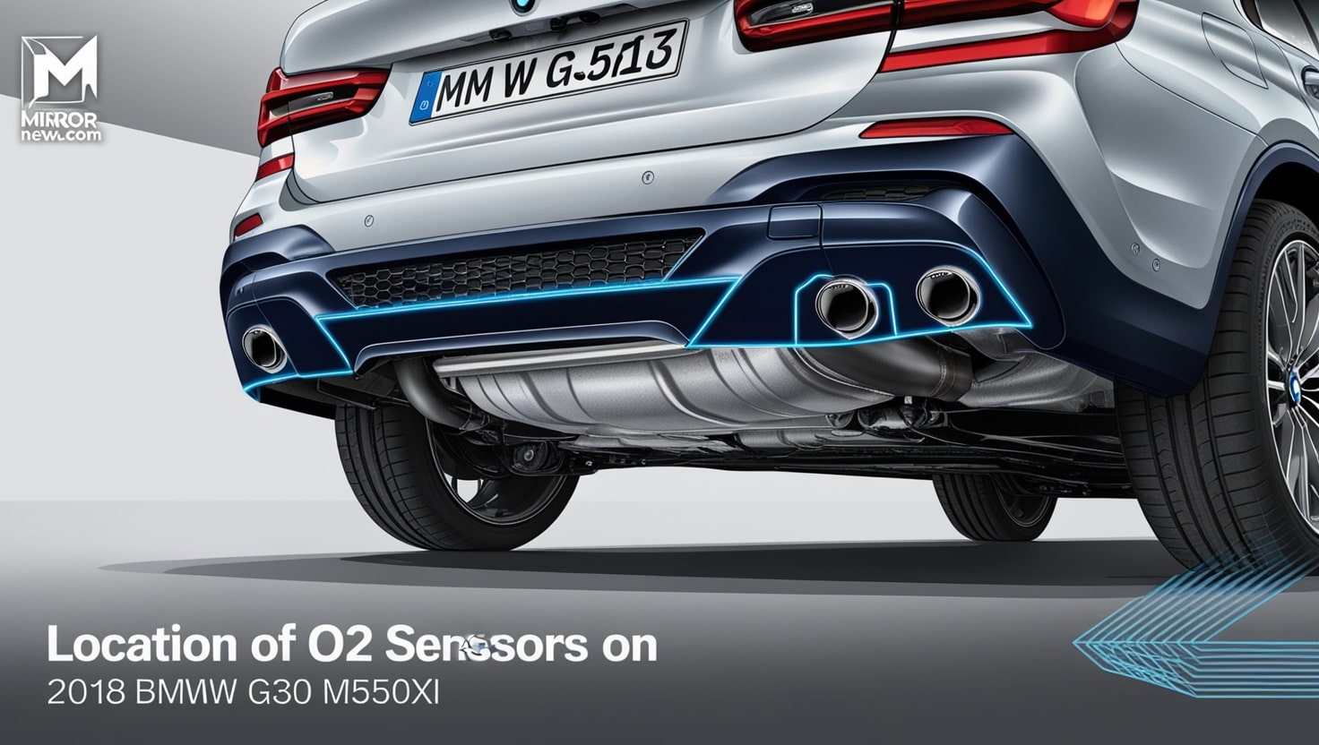 Location of O2 Sensors on a 2018 BMW G30 M550xi1