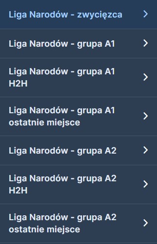 Liga Narodów zakłady bukmacherskie na sezon