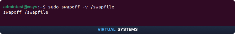 sudo swapoff -v /swapfile