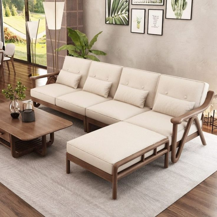 Modular Teak Wood Sofa Set