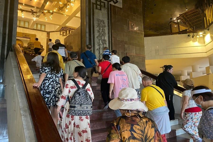 Tourists eagerly visit the museum