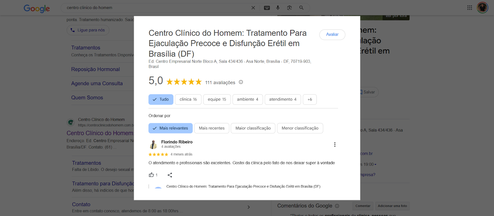 Quais são os principais canais que impactam a reputação online de uma clínica?