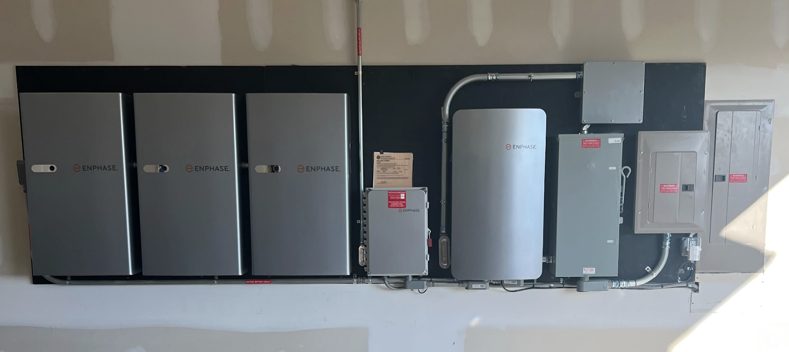 A battery system Exact Solar installed for a Pennsylvania homeowner