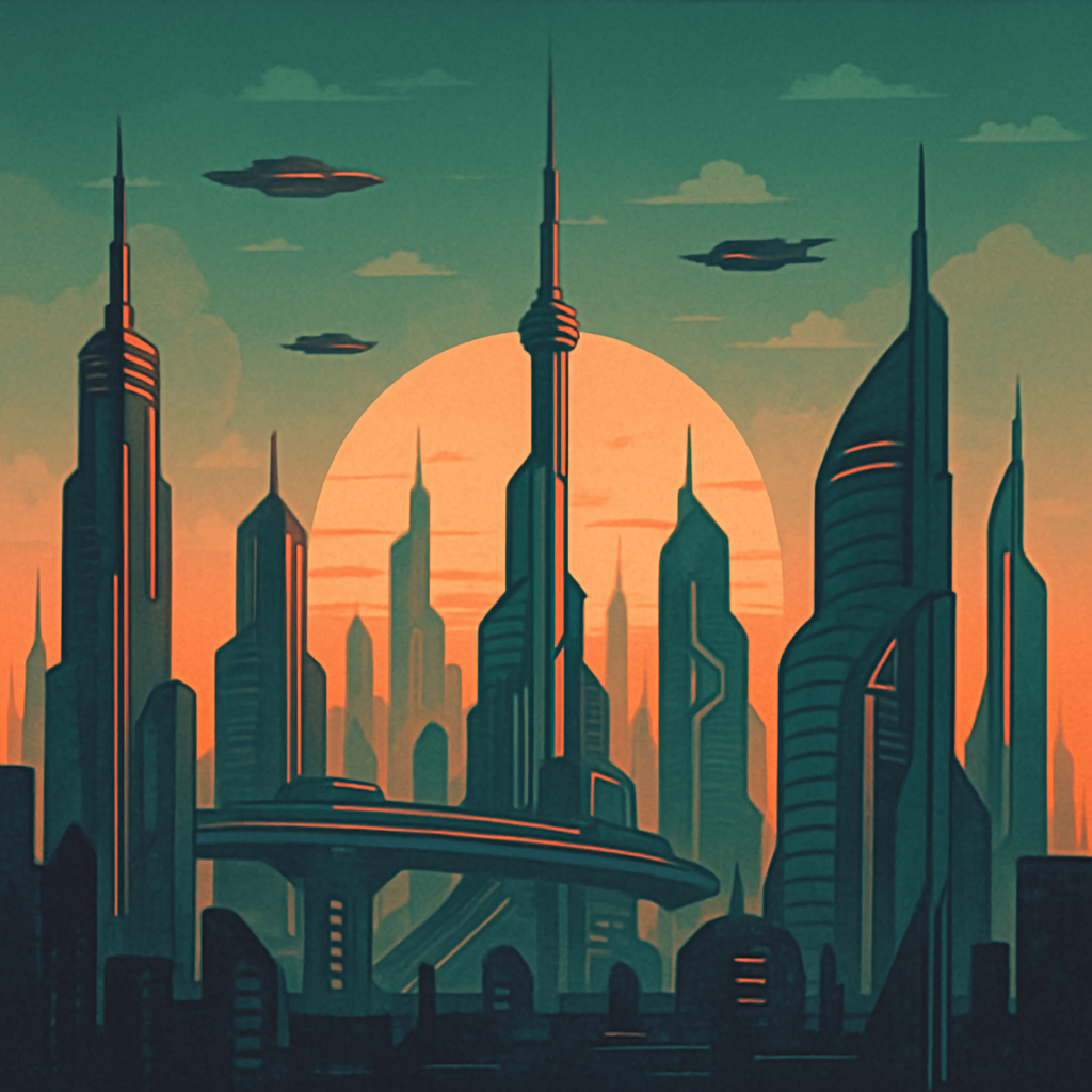 futuristic city skyline