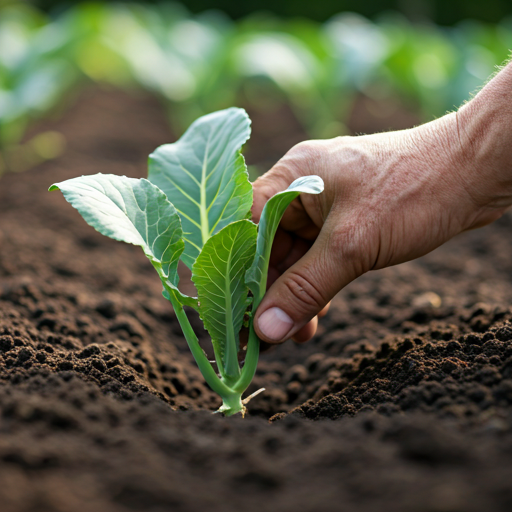 Planting Cauliflower in the Garden