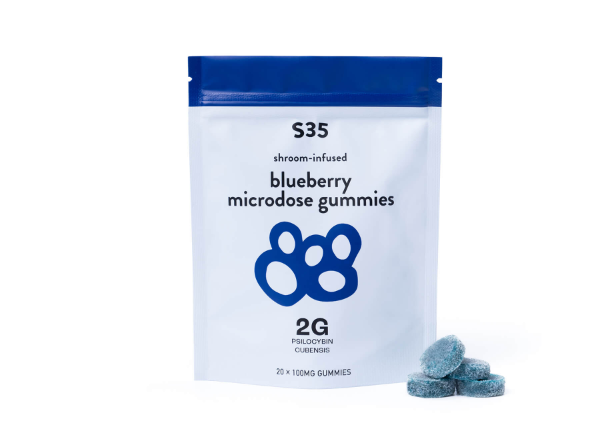 Schedule35’s Blueberry Shroom-infused gummies pack
