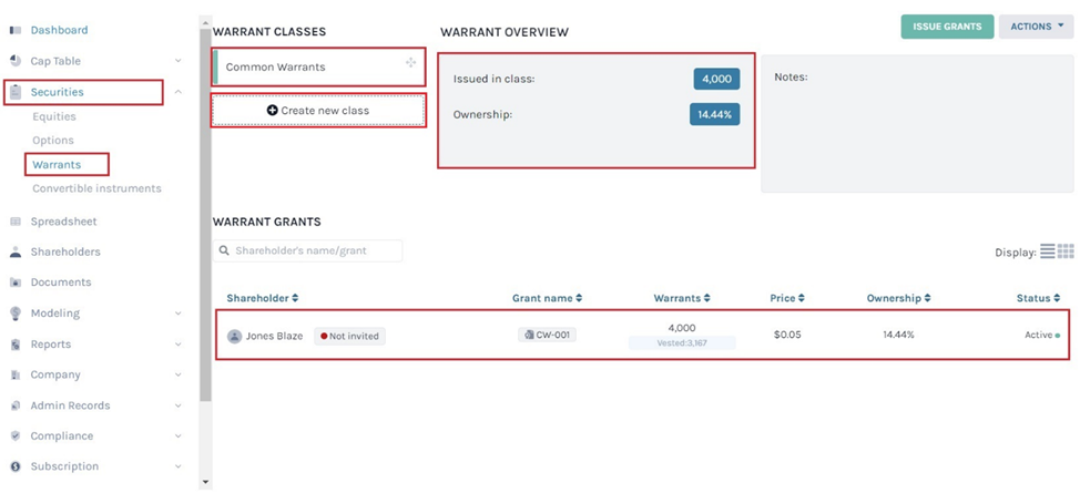 Warrants 