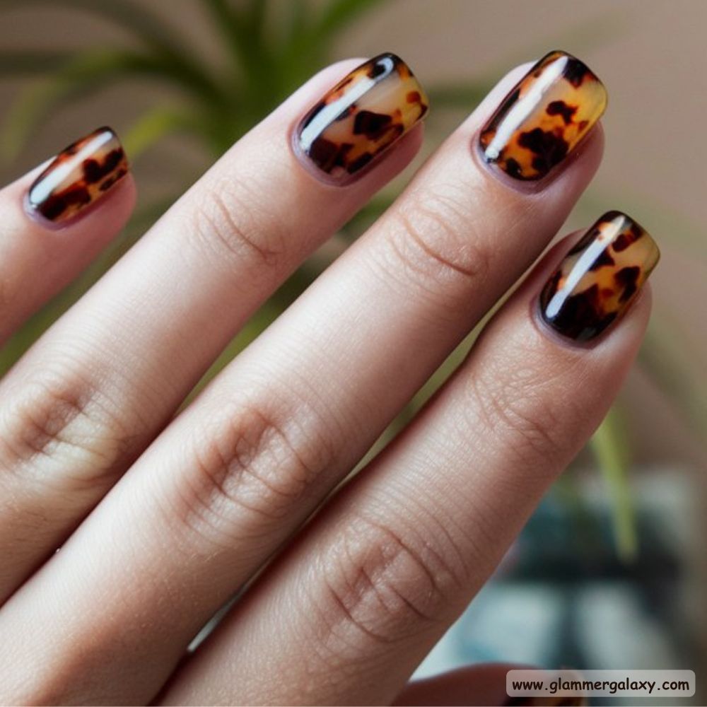 November Nails having Classic Tortoise Shell
