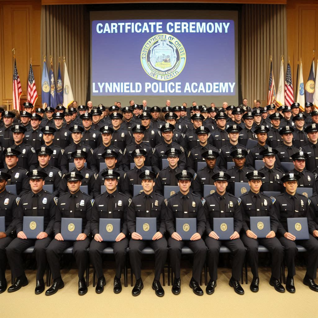  Empowering Public Safety: Certificate Ceremony for Officers of the 5th Recruit Certificate Ceremony Officer Class Lynnfield Police Academy