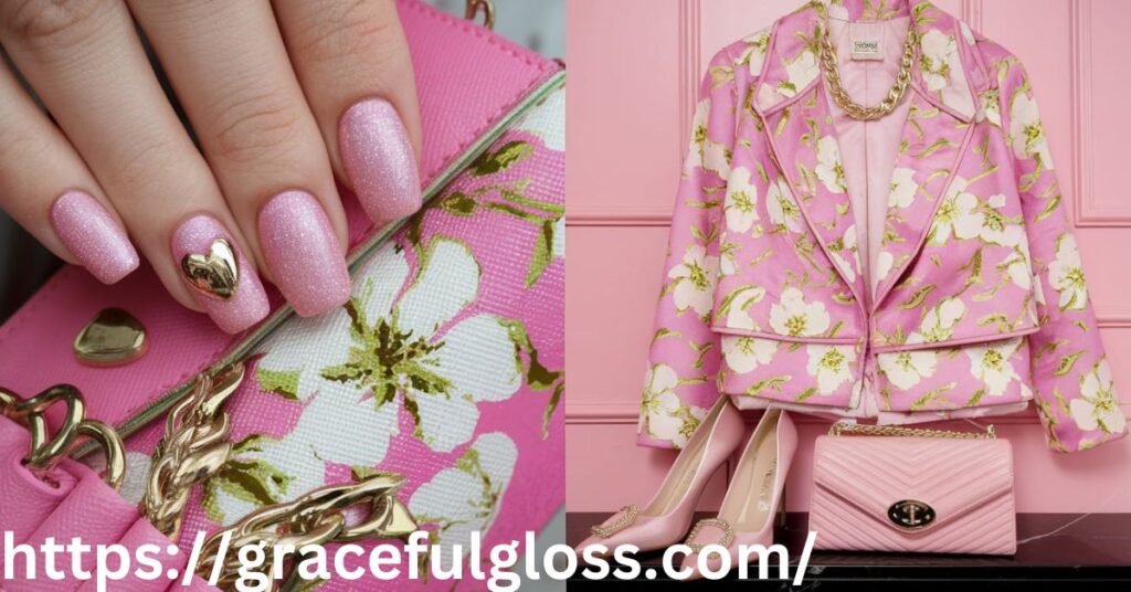 pink sparkly nails inspo for an instant mood boost Pairing  with Outfits 