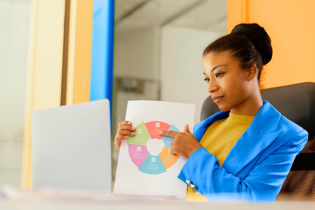 Businesswoman having an online meeting