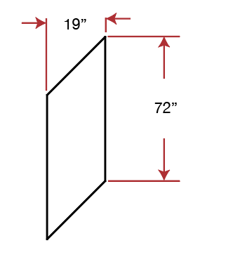 Shawl Dimensions. 