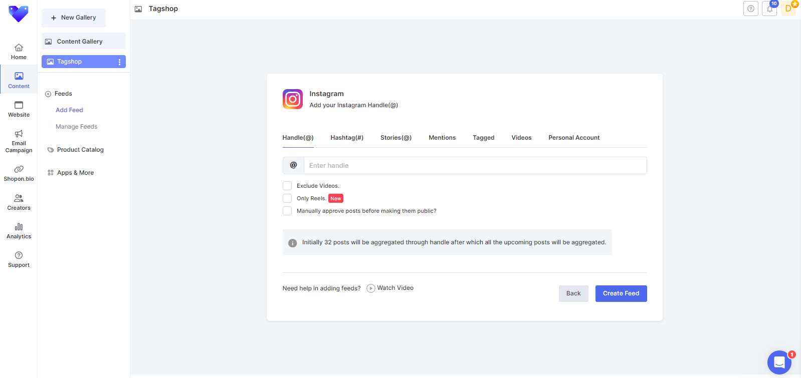 embed instagram feed prestashop