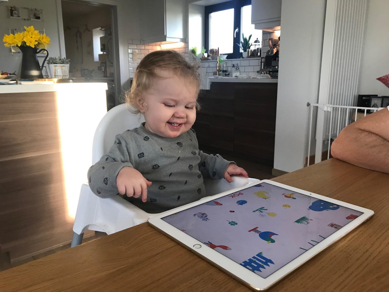 Esther and Mathijs’ son Jack playing an early prototype.