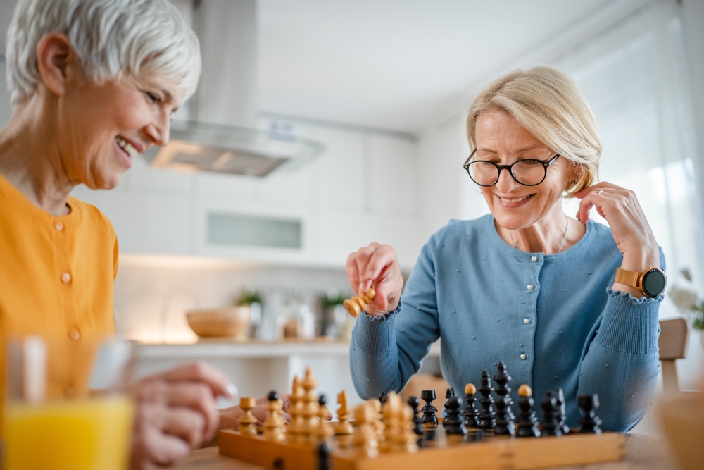 Playing chess in senior living near omaha, ne.