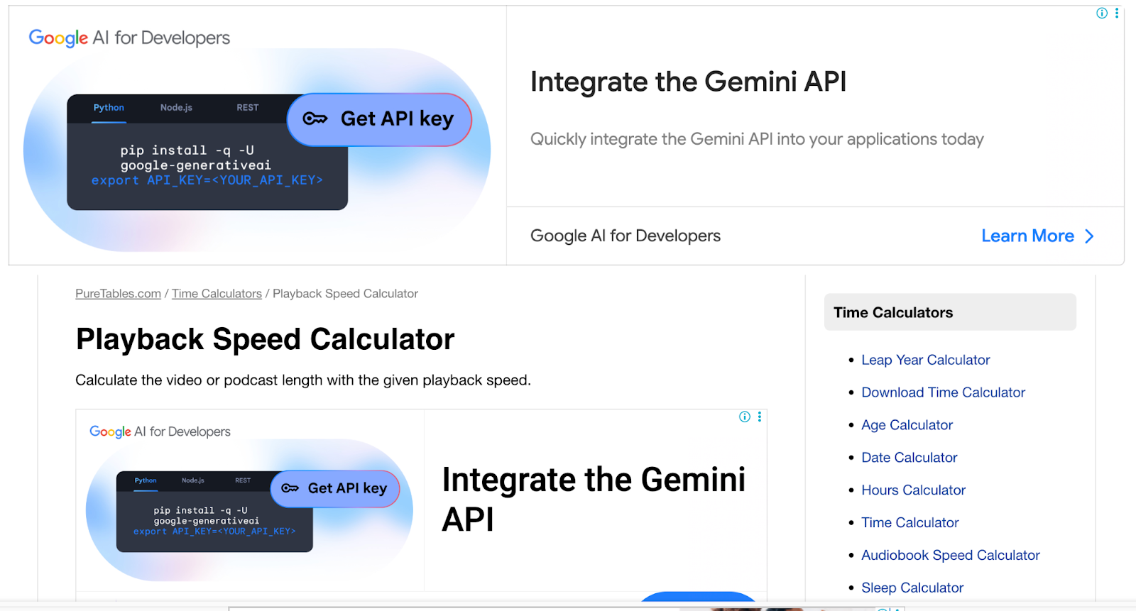 Playback Speed Calculator
