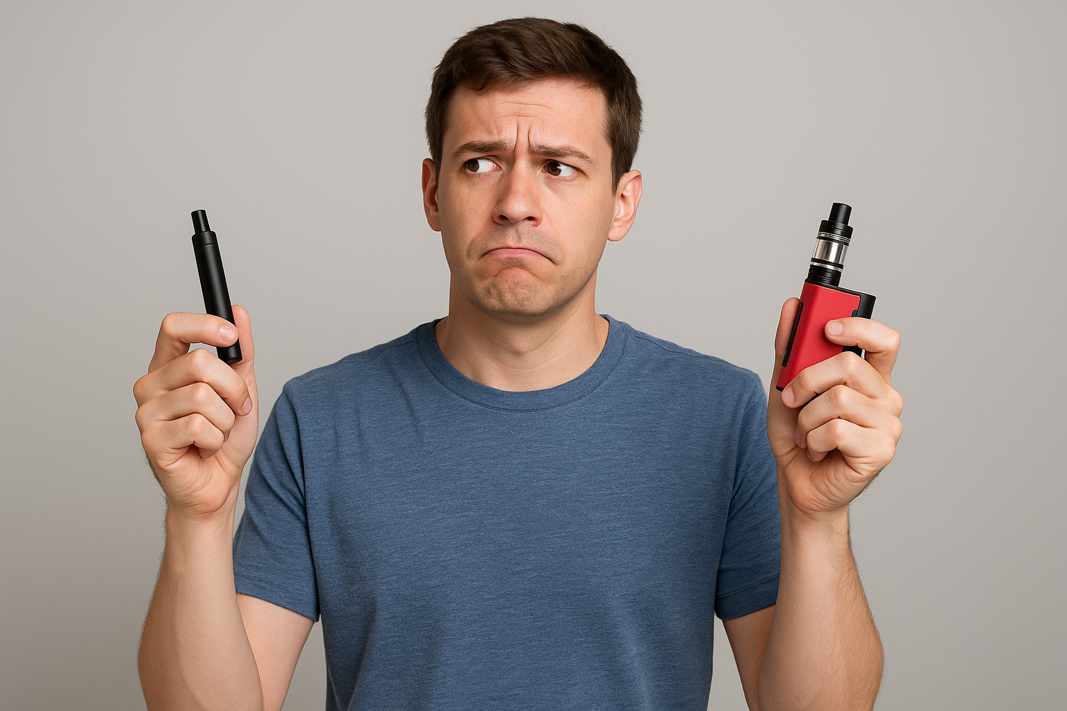 Guy confused for choosing from right vape option!!
