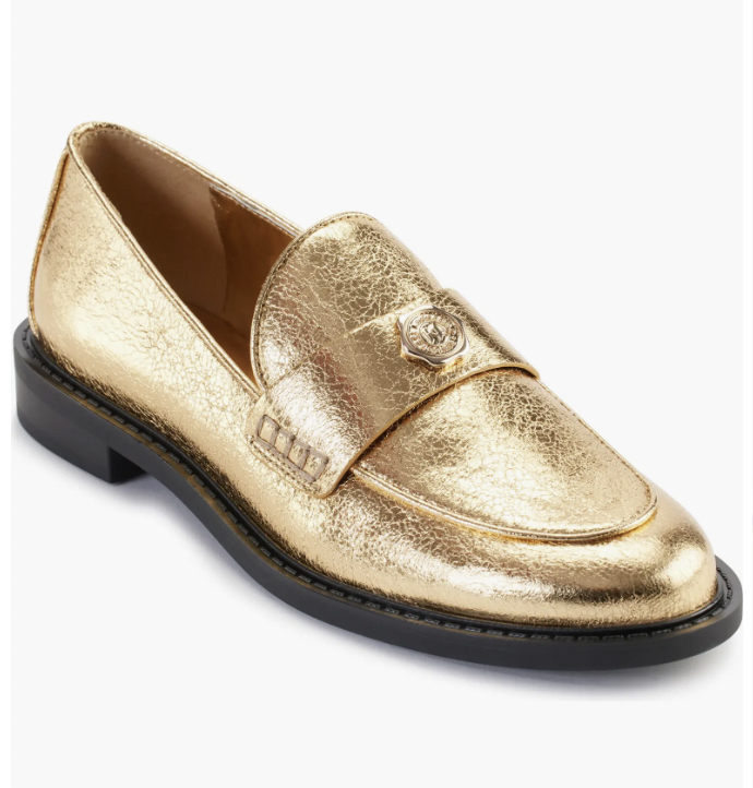 KARL LAGERFELD PARIS Rylyn Metallic Loafer (Women) at Nordstrom