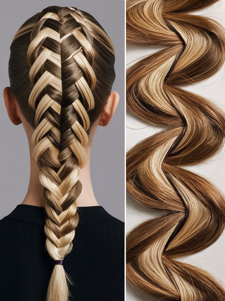 3. Funky Zig-Zag Braid Style