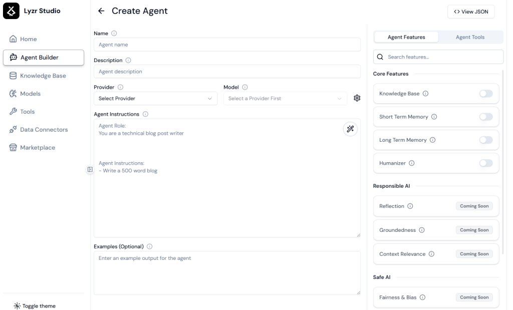 Flowise AI Alternatives: Lyzr: Best tool for building generative AI applications