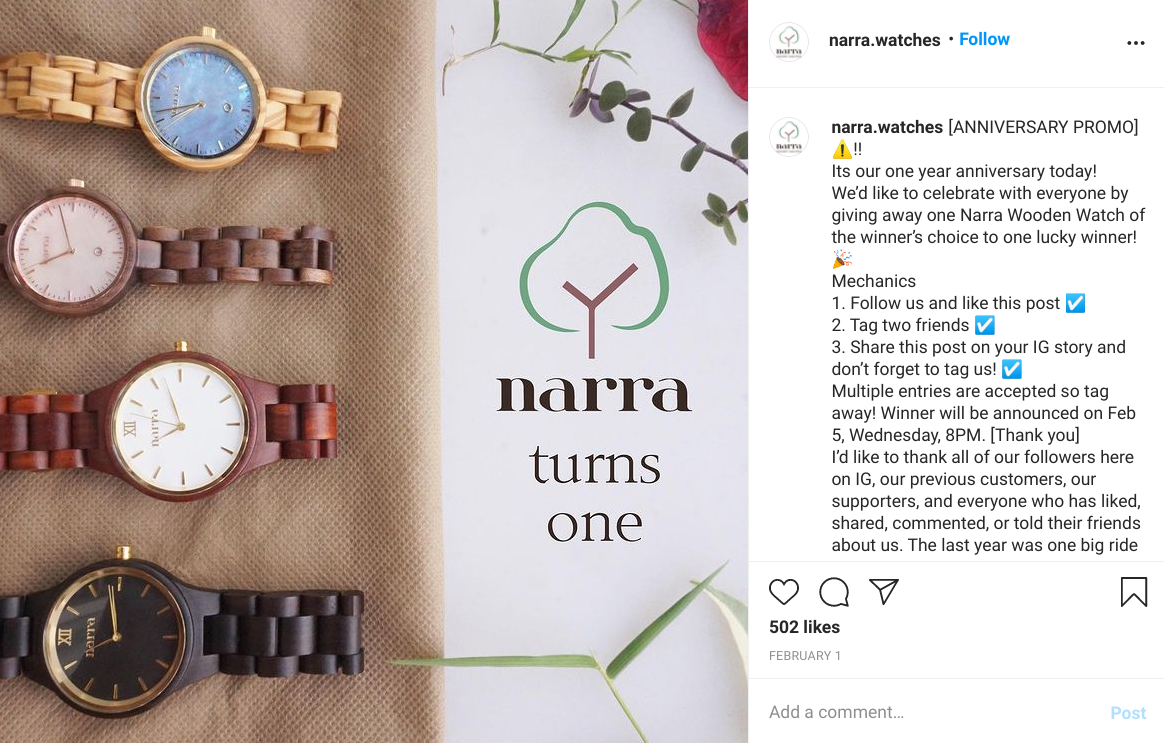 Encourage sharing for bonus entries in influencer giveaways