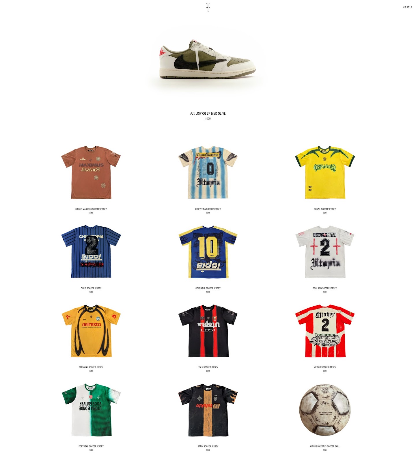 Travis Scott Drops New 'CIRCUS MAXIMUS' Soccer Collection Travis Scott Drops New 'CIRCUS MAXIMUS' Soccer Collection