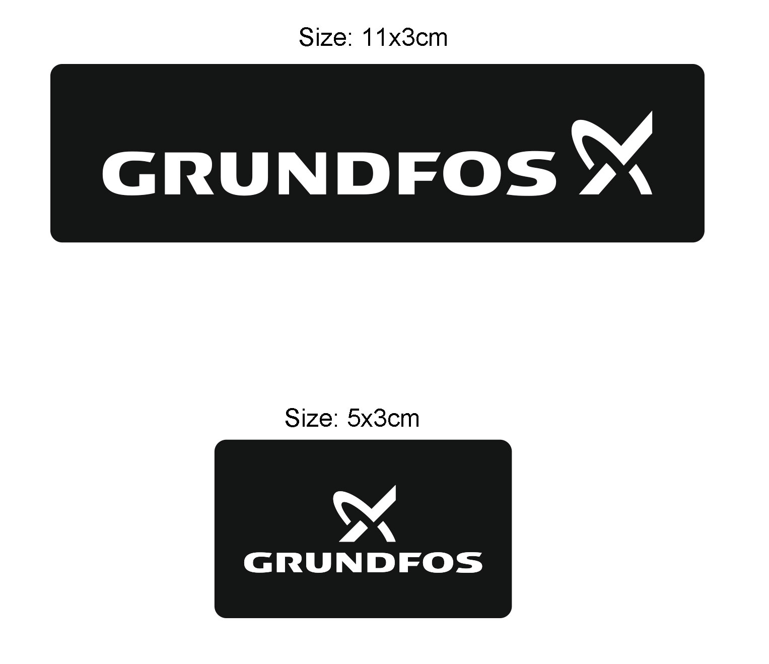 different size of GRUNDFOS logo