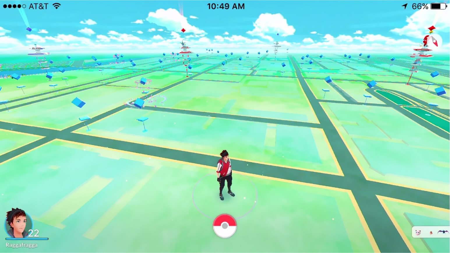 Gameplay screenshot of Pokemon GO