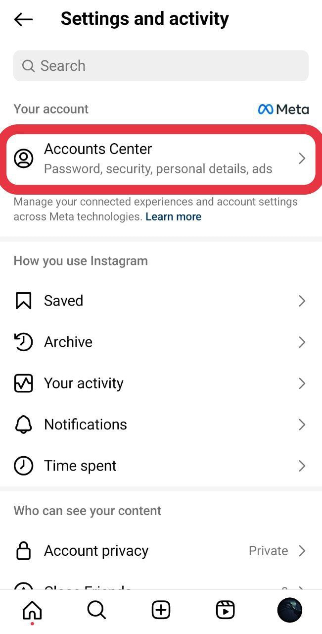 how to deactivate instagram on phone-Second Step 