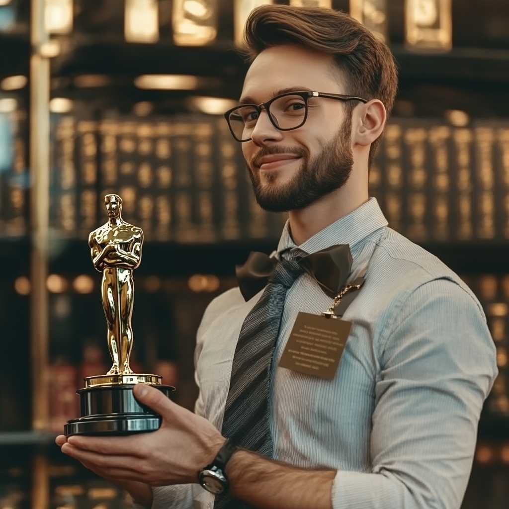 Organizational psychologist holding a symbolic gold award, representing the robust scientific validity and research backing the Big Five model.