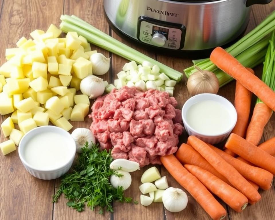 Crockpot Hamburger Potato Soup Ingredients