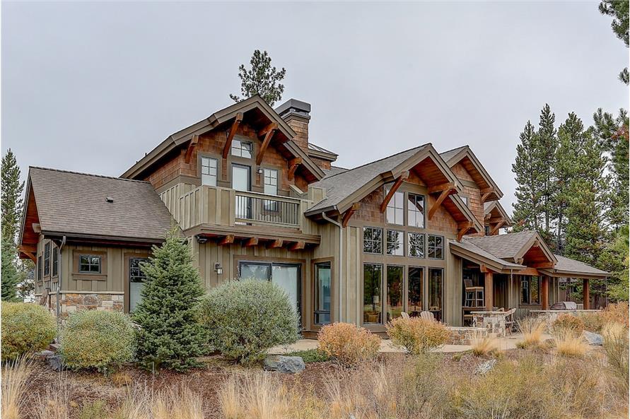 An angled view shows the upper balcony framed with wooden railings.