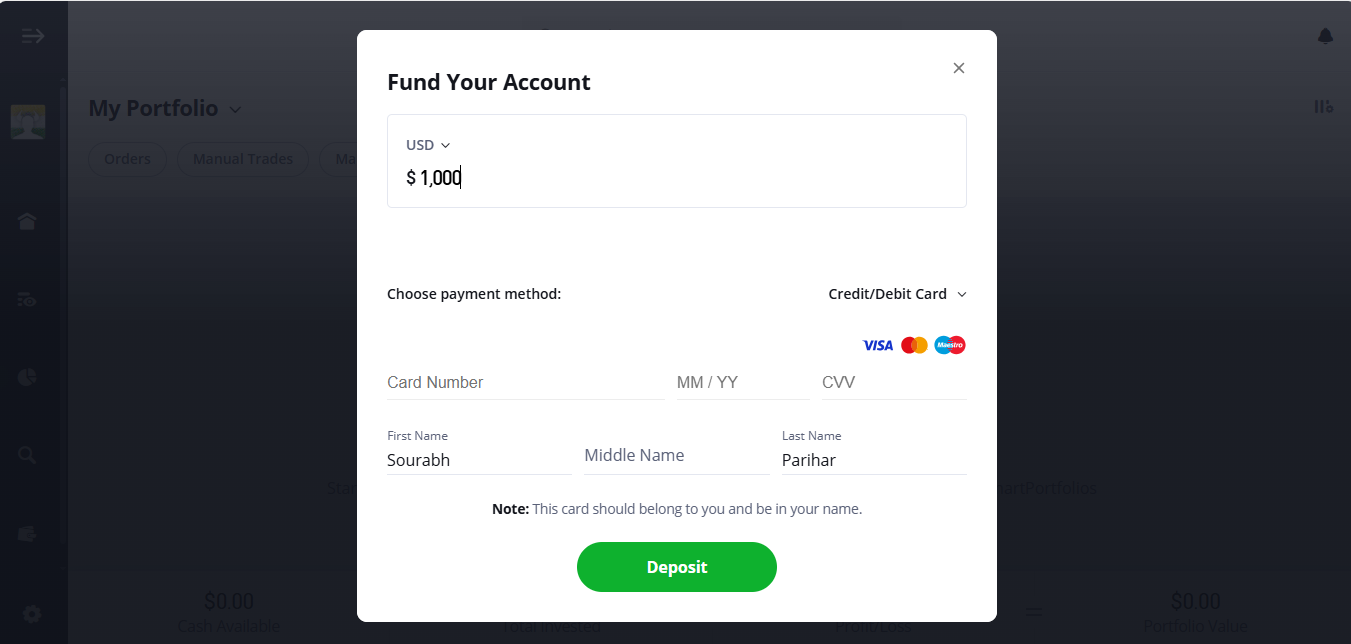 Step 4: Fund Your Account