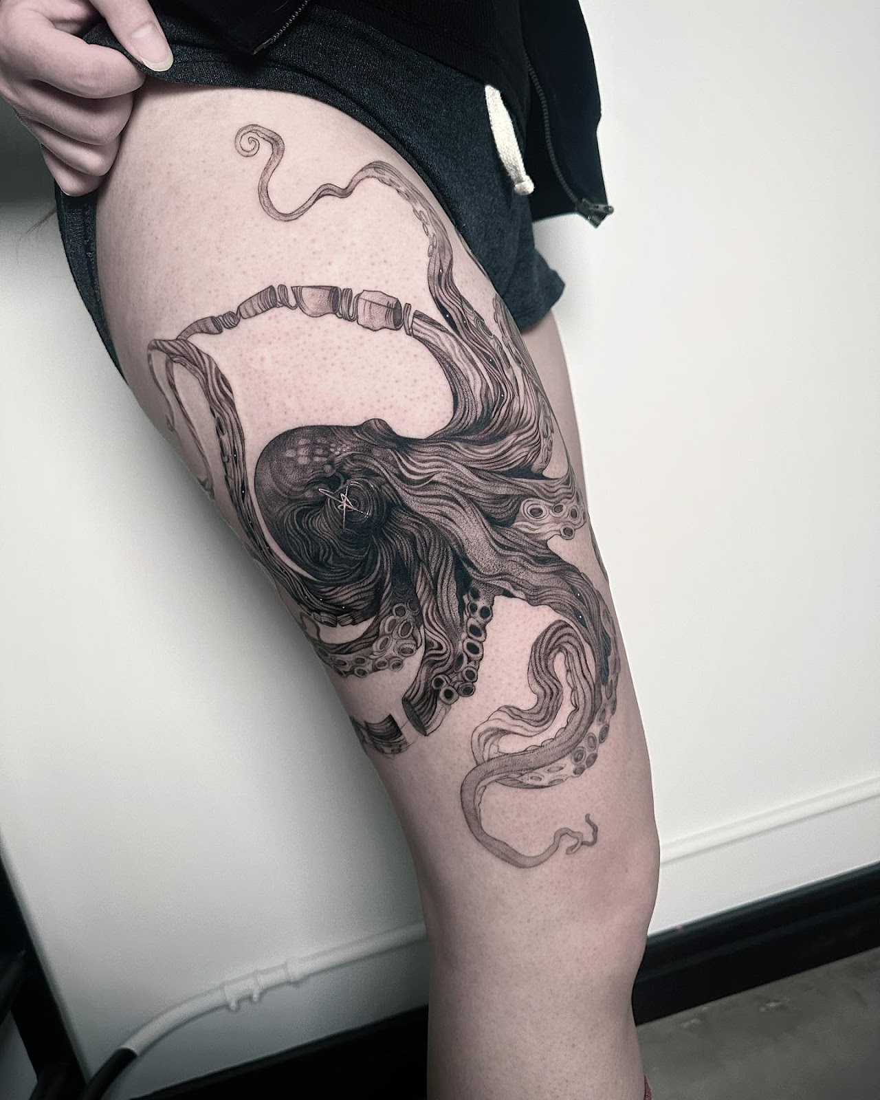 Octopus Thigh Tattoo