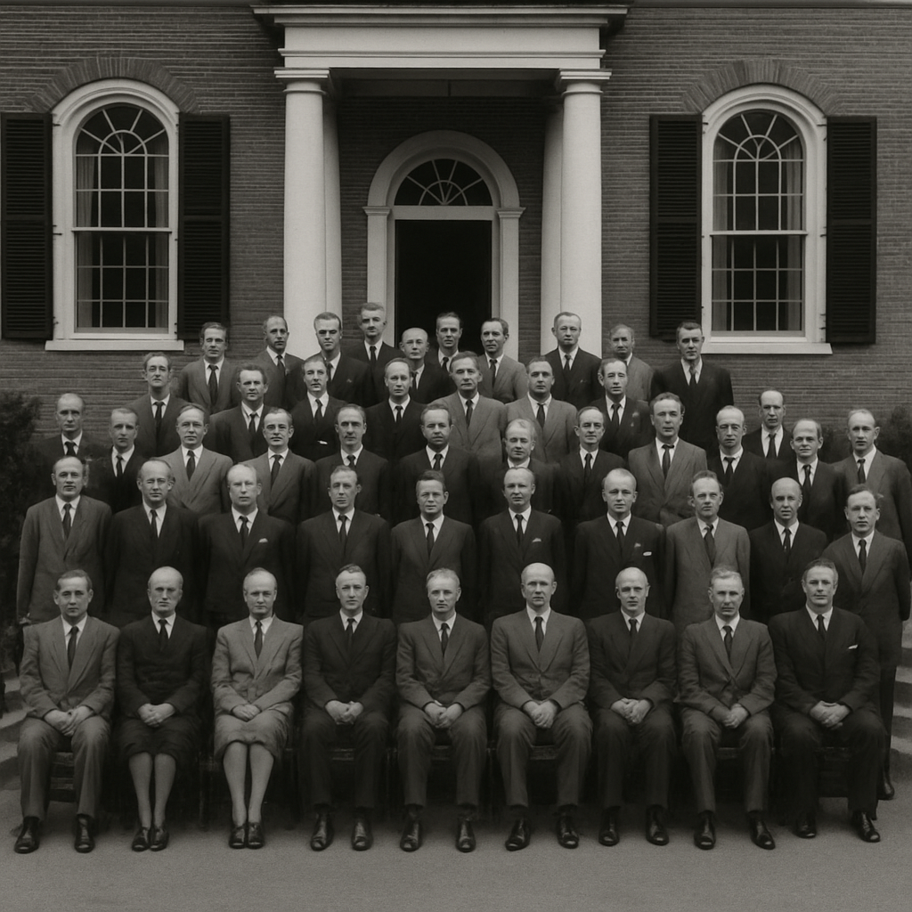 Image of Bretton Woods Conference delegates in 1944