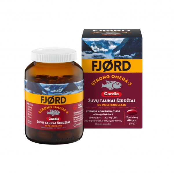 FJORD Strong Omega-3 Cardio žuvų taukai