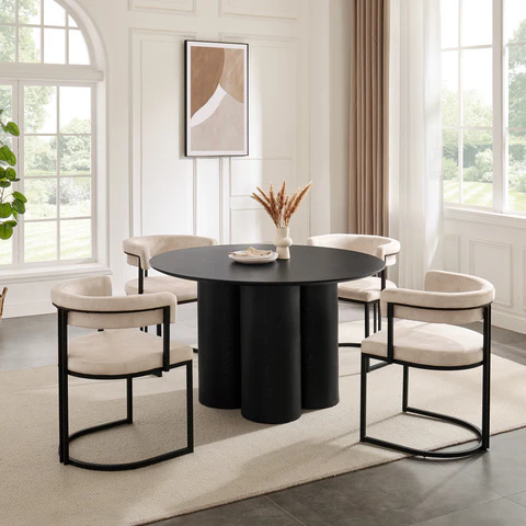 luxury dining table and chairs