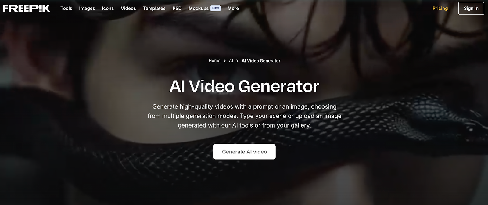 AI marketing tools for photo and video editing - Freepik