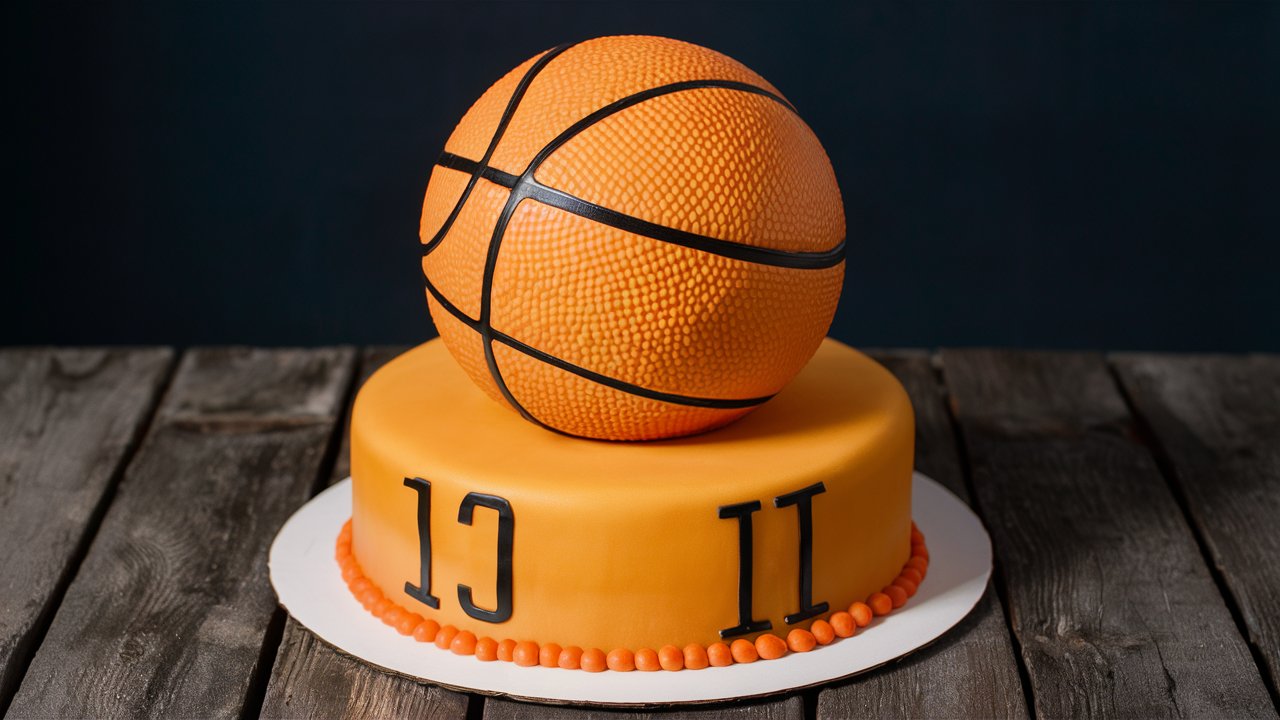 Classic Basketball Shape Cake