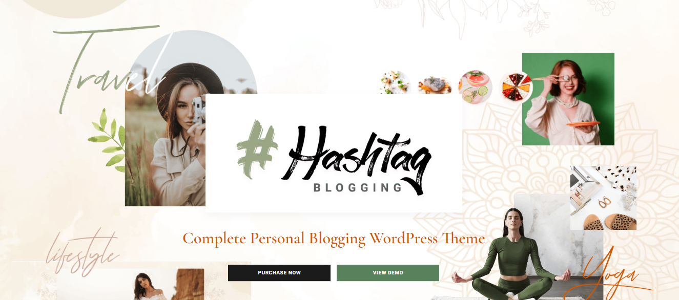 Hashtag blogging template on Theme Forest